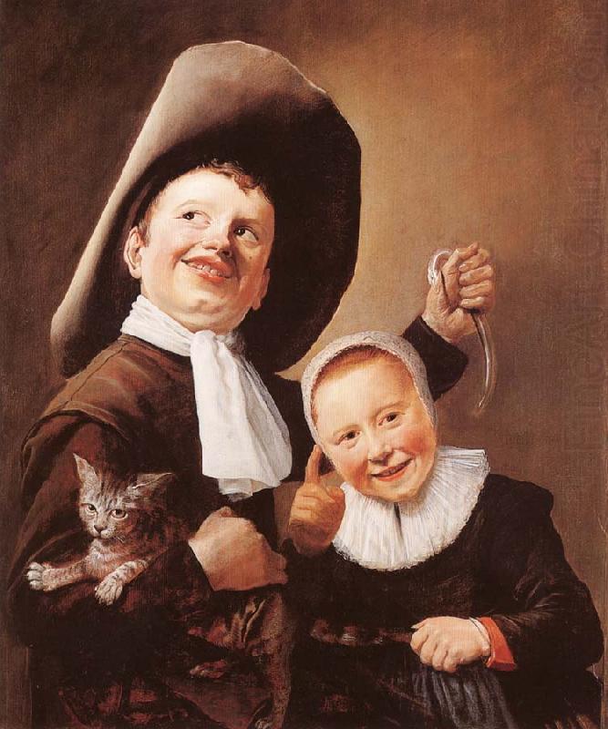 A Boy and a Girl with a Cat and an Eel, Judith leyster